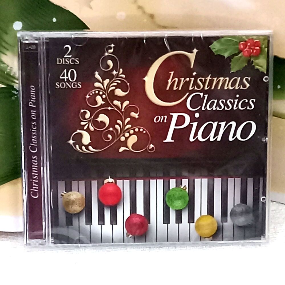 Christmas Classics on Piano 2 CDs Holiday Mood Party Background Music New